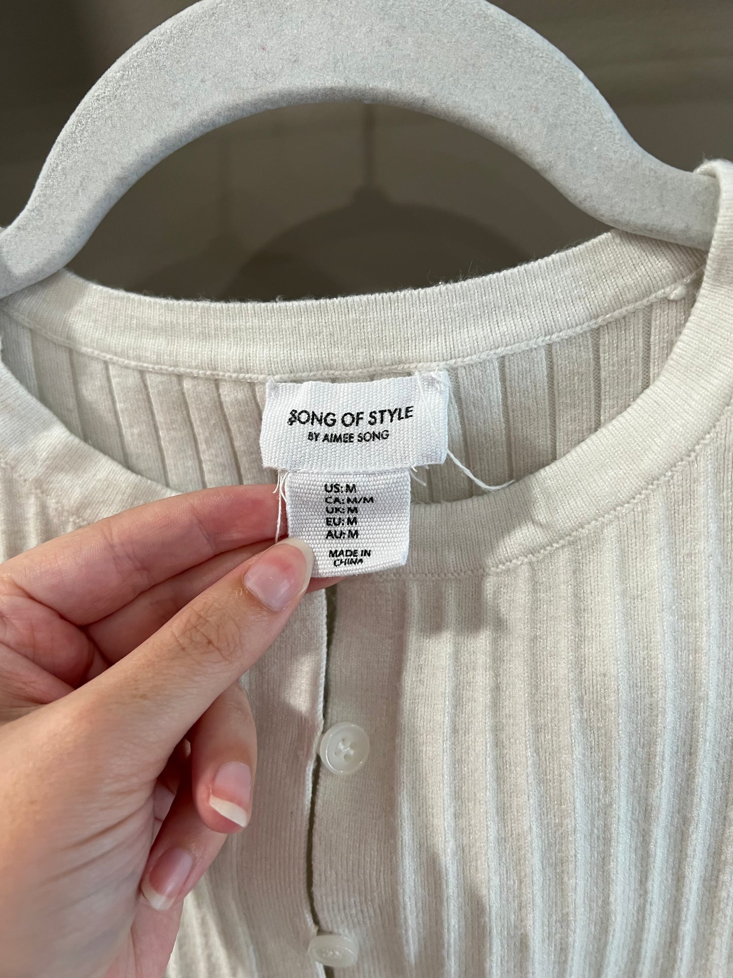 Size Medium Song of Style by Aimee Song White Tank