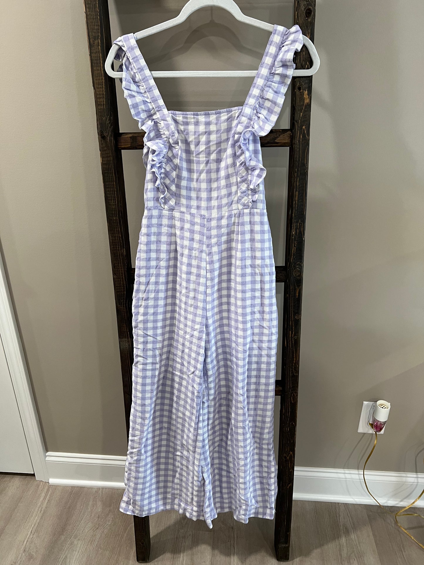 Size Small Urban Outfitters Purple Gingham Jumpsuit