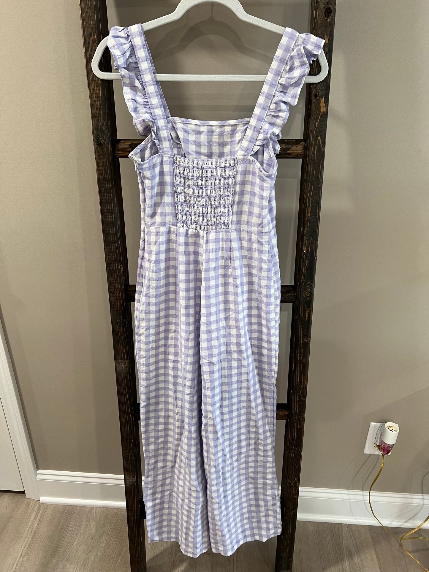 Size Small Urban Outfitters Purple Gingham Jumpsuit