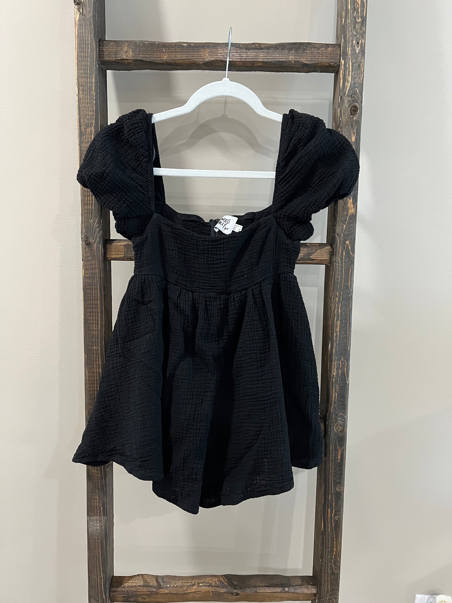 Size 2 Princess Polly Black Mini Romper