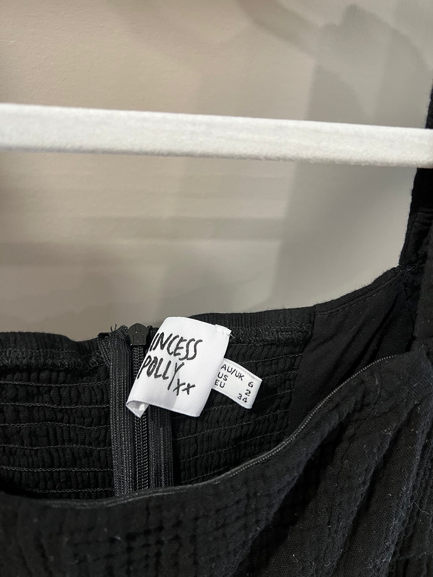 Size 2 Princess Polly Black Mini Romper