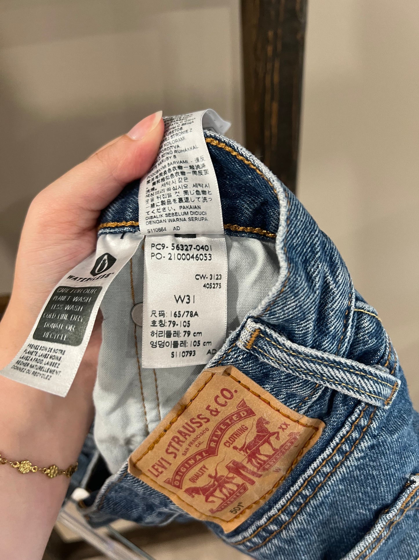 Size 31 Levi 501 Distressed Denim Shorts